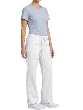 Dickies Women's White Medical Drawstring Trousers Pants Size: Medium